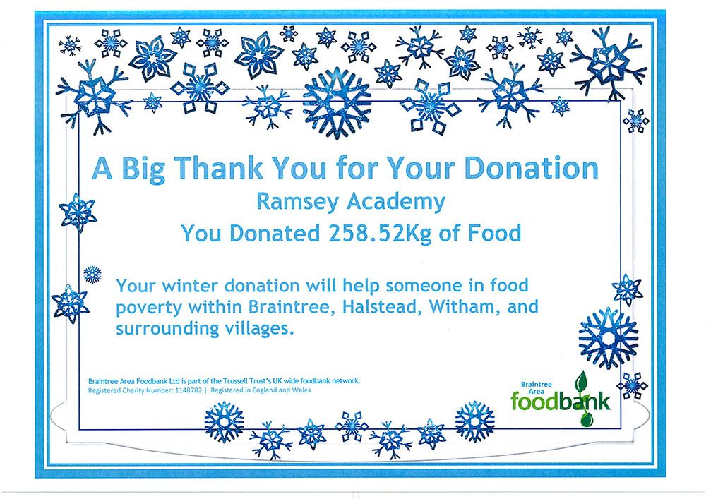 Foodbank total collected